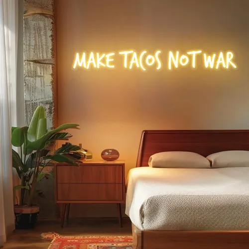 Zesty "Make Tacos Not War" Neon Sign - Imprint Now - AUS