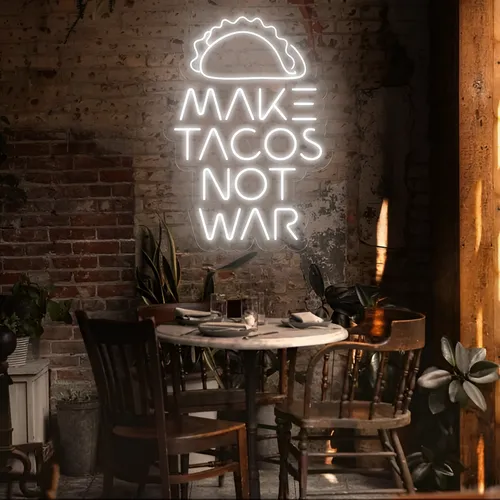 Tasty "Make Tacos Not War" Neon Sign - Imprint Now - AUS