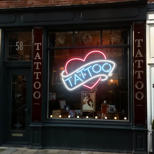 Tattoo Heart Window Neon Sign - Imprint Now - AUS