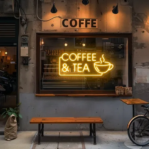 Coffee Tea Window Neon Sign - Imprint Now - AUS
