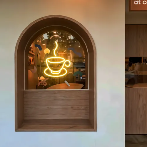 Coffee Cup Window Neon Sign - Imprint Now - AUS