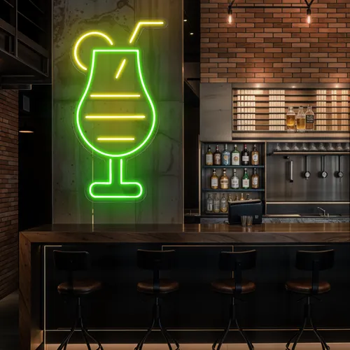 Sparkling Toast Glass Neon Sign - Imprint Now - AUS