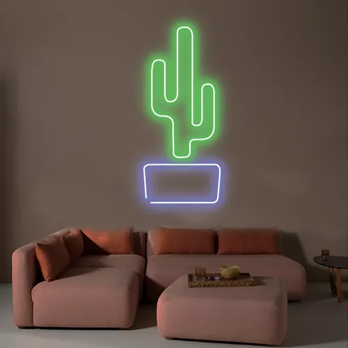 Cactus Vertical Neon Sign - Imprint Now - AUS