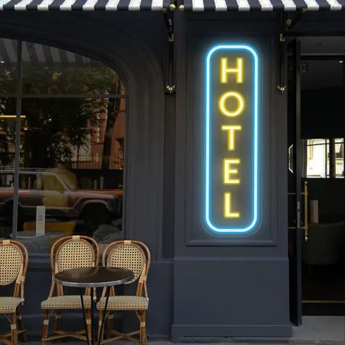 Hotel Vertical Neon Sign - Imprint Now - AUS