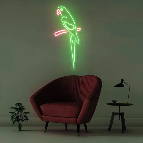 Green Parrot Vertical Neon Sign - Imprint Now - AUS