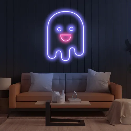 Ghost Cartoon Vertical Neon Sign - Imprint Now - AUS