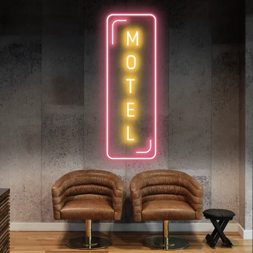 Motel Vertical Neon Sign - Imprint Now - AUS