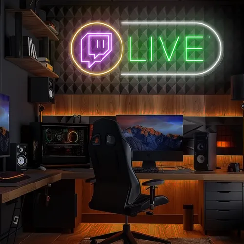 Twitch Live Streaming Neon Sign - Imprint Now - AUS