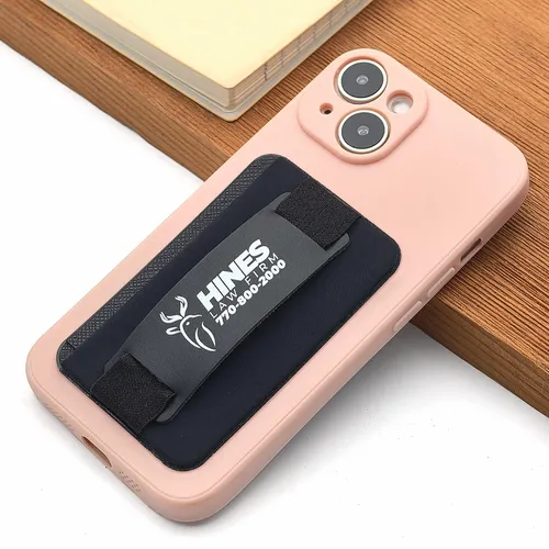 Leather Phone Wallet with Hand Grip - Imprint Now - AUS