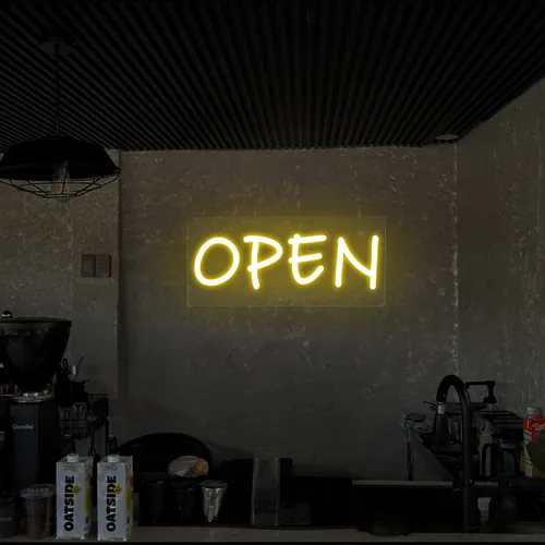 Open Neon Sign (small handwritten style) - Imprint Now - AUS