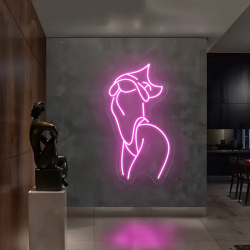 Body Outline Side Pose Neon Sign - Imprint Now - AUS