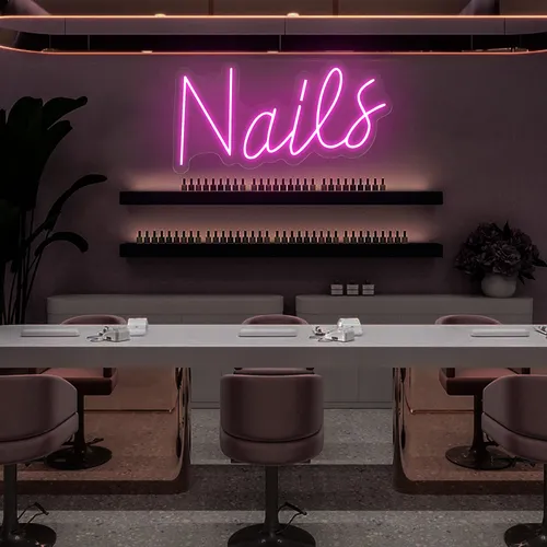 Nails Script Neon Sign - Imprint Now - AUS