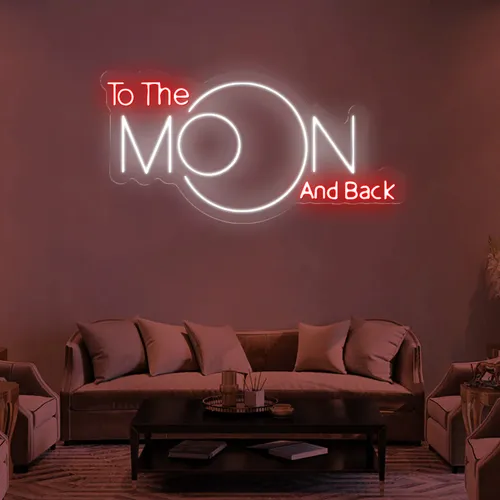 To The Moon and Back Neon Sign - Imprint Now - AUS