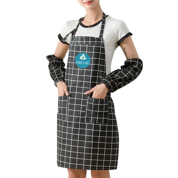 Cotton Linen Plaid Apron Set - Imprint Now - AUS