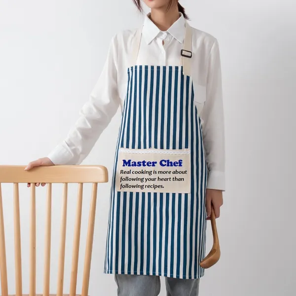 Cotton and Linen Striped Apron - Imprint Now - AUS