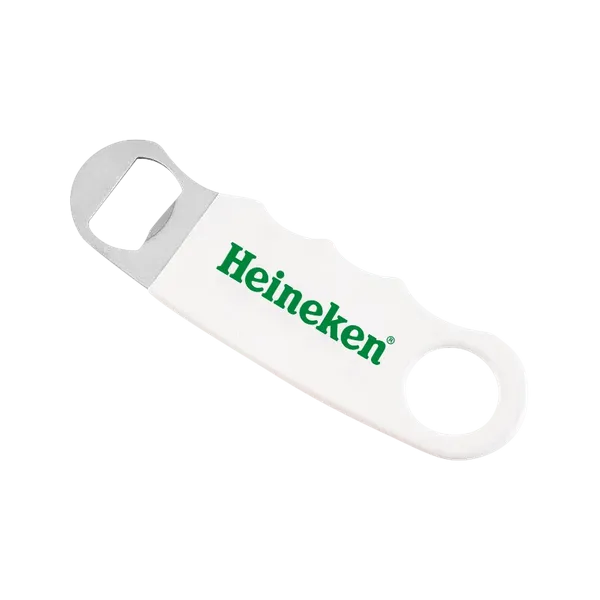 White Hand Grip Flat Bottle Opener - Imprint Now - AUS