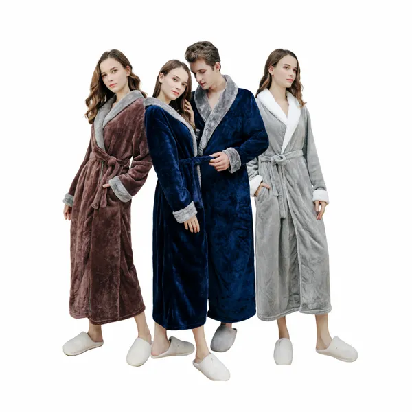Stylish Custom Contrast Fleece Bathrobes - Imprint Now - AUS