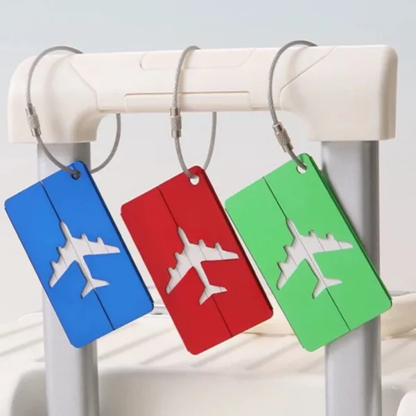 Rectangle Aircraft Aluminium Luggage Tag