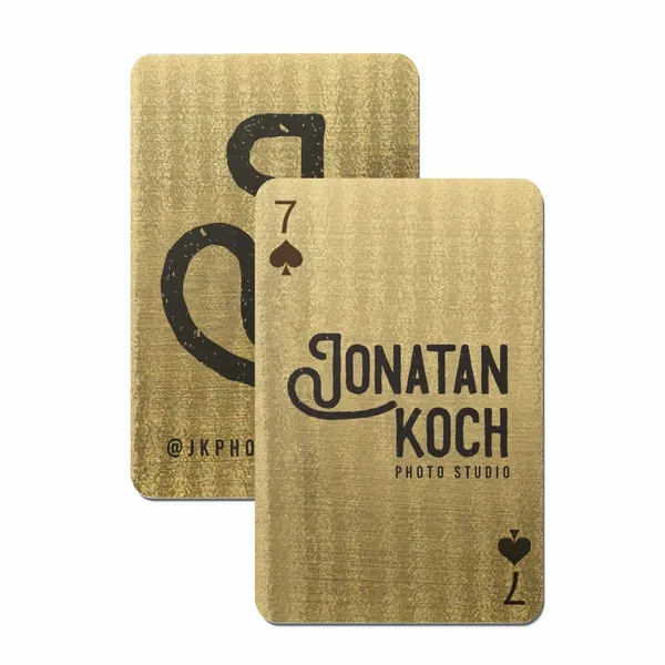 Brushed Gold Finish Playing Cards