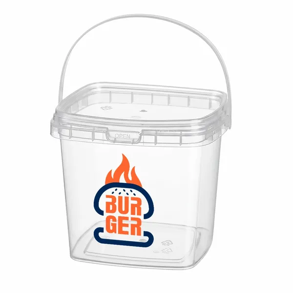 Square Transparent Drink Buckets
