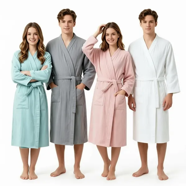 4 Layer Gauze Cotton Bathrobes - Imprint Now - AUS