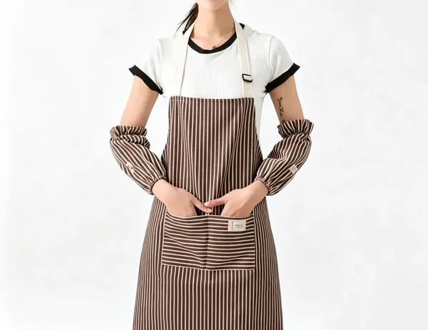 Striped Cotton and Linen Apron - Imprint Now - AUS