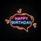 Happy Birthday in Bubble Thought Neon Sign - Imprint Now - AUS