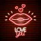 Lips with Love You Neon Sign - Imprint Now - AUS