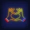 Woman Hands Heart Gesture Neon Sign - Imprint Now - AUS