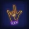 Rock Gesture Neon Sign - Imprint Now - AUS