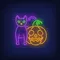 Scary Pumpkin Cat Neon Sign - Imprint Now - AUS