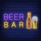 Beer & Bar with Bottle & Glass Neon - Imprint Now - AUS