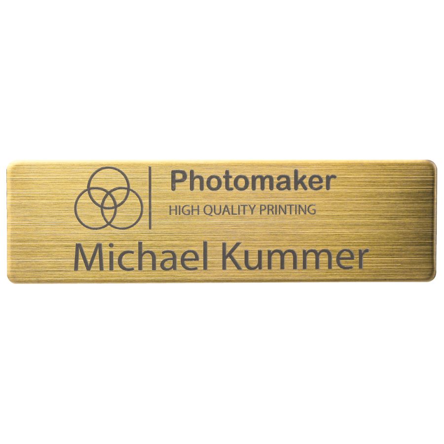 Engraved Metal Name Badges - Imprint Now - AUS