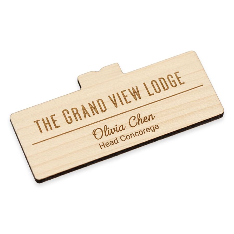 Wooden Name Badges - Imprint Now - AUS