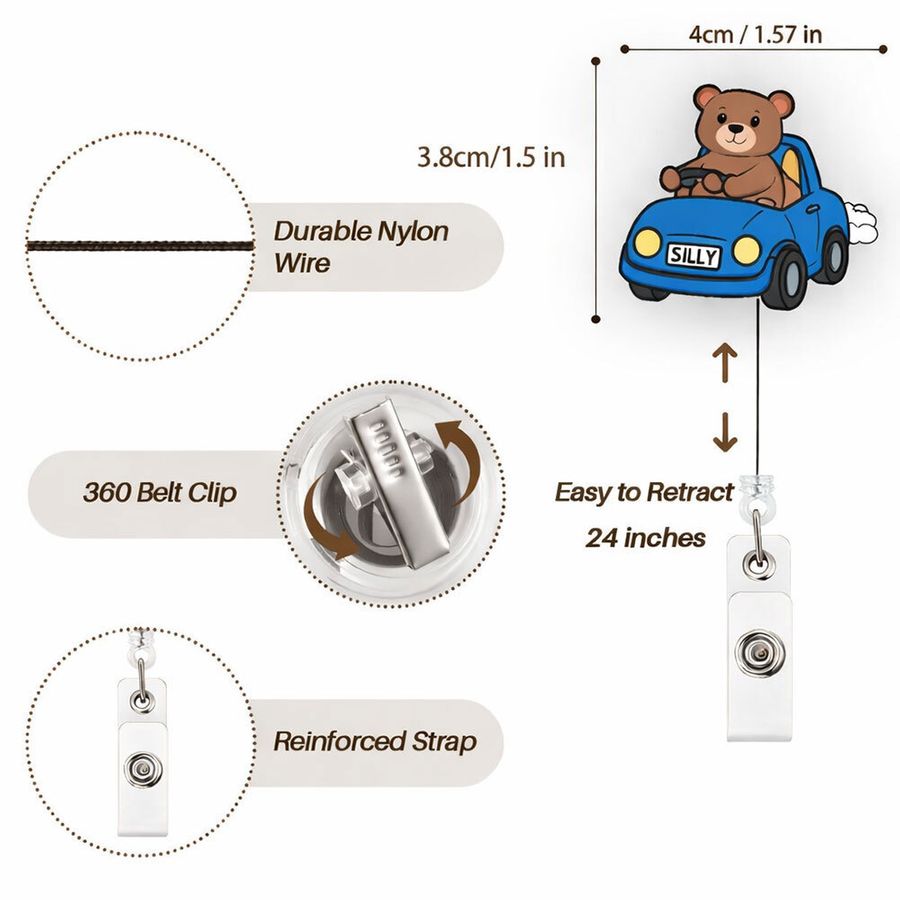 Custom Shape Acrylic Badge Reel - Imprint Now - AUS