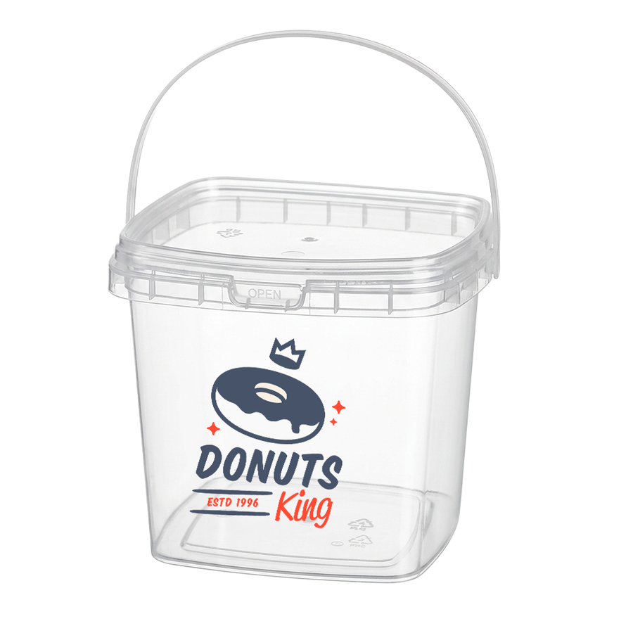 Square Transparent Drink Buckets - Imprint Now - AUS