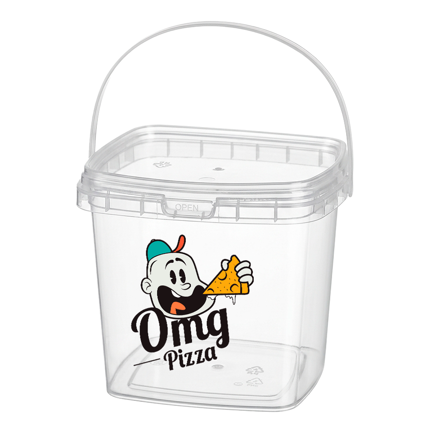 Square Transparent Drink Buckets - Imprint Now - AUS