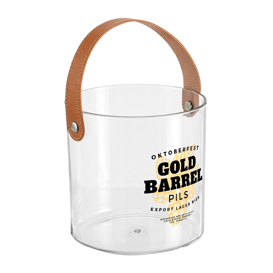 Leather-Strap Clear Drink Buckets - Imprint Now - AUS