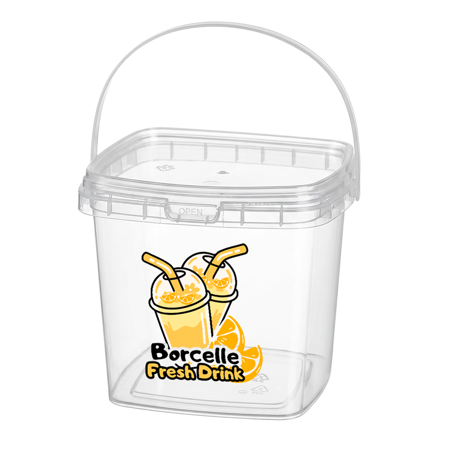 Square Transparent Drink Buckets - Imprint Now - AUS