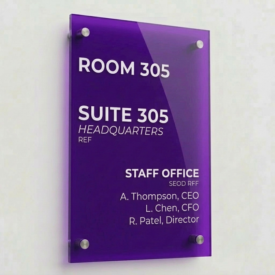 Colourful Acrylic Door Signs - Imprint Now - AUS