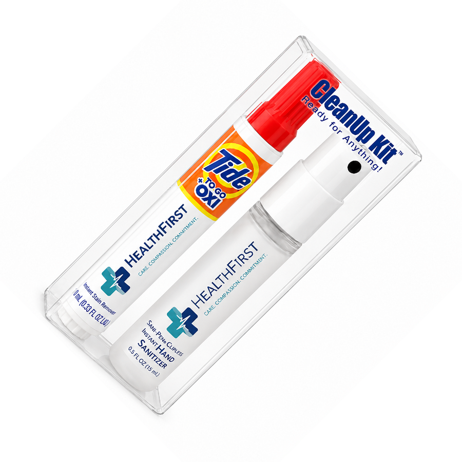 CleanUp Kit - Tide® to Go + Oxi and Sani-Pen® Clipless™ Travel Kits - Imprint Now - AUS