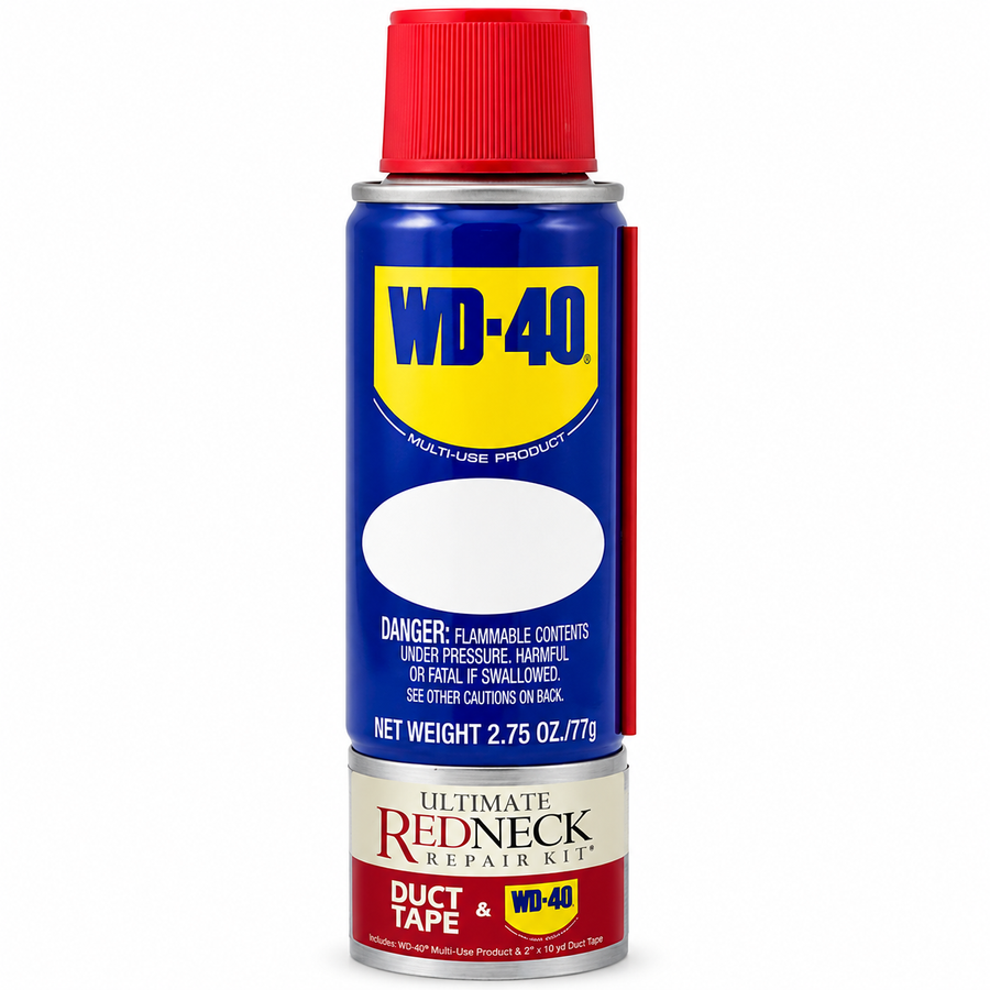 Ultimate Redneck Repair Kits, WD-40 81 mL Handy Cans and 6 yards of Duct Tapes - Imprint Now - AUS