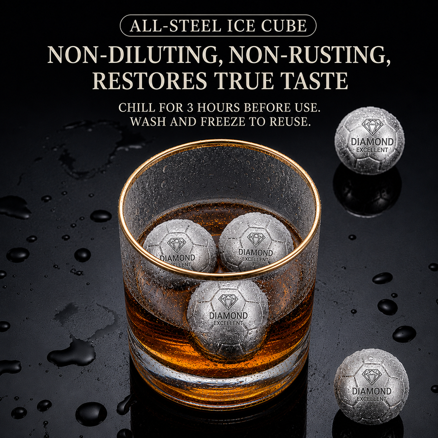 Soccer Ball Stainless Steel Ice Cubes - Imprint Now - AUS