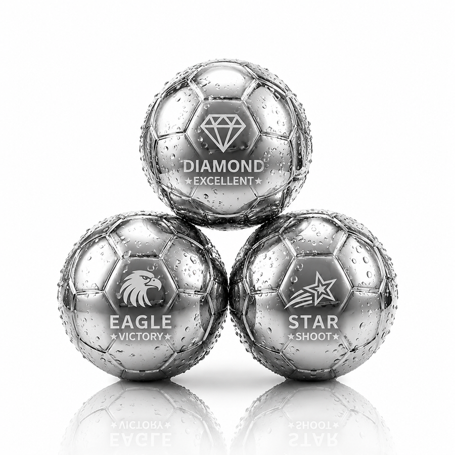 Soccer Ball Stainless Steel Ice Cubes - Imprint Now - AUS