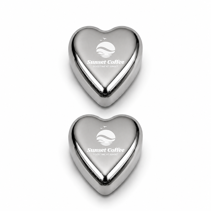 Heart-Shaped Stainless Steel Ice Cubes - Imprint Now - AUS