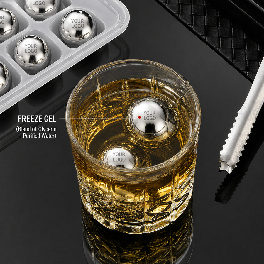 Soccer Ball Stainless Steel Ice Cubes - Imprint Now - AUS