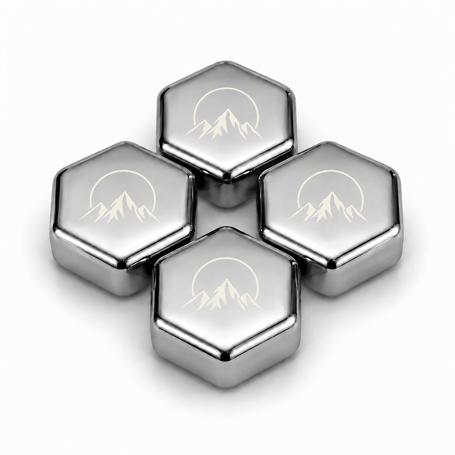 Hexagon Stainless Steel Ice Cubes - Imprint Now - AUS