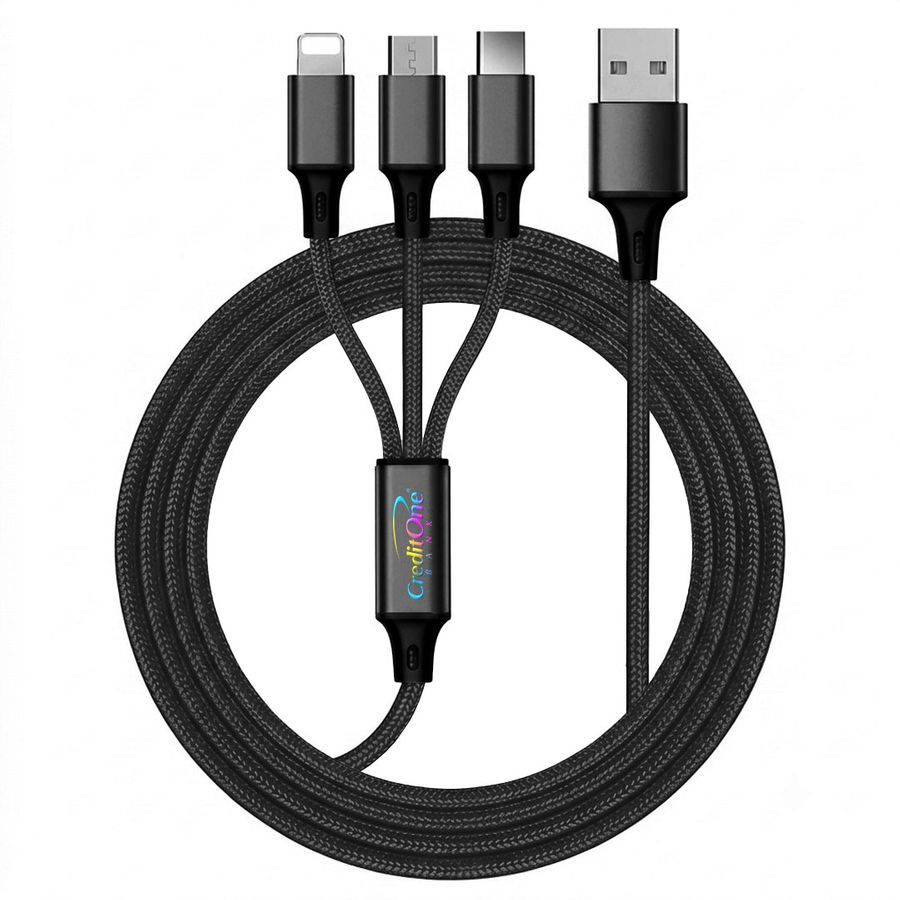 Nylon Braided 3-in-1 Charging Cables - Imprint Now - AUS