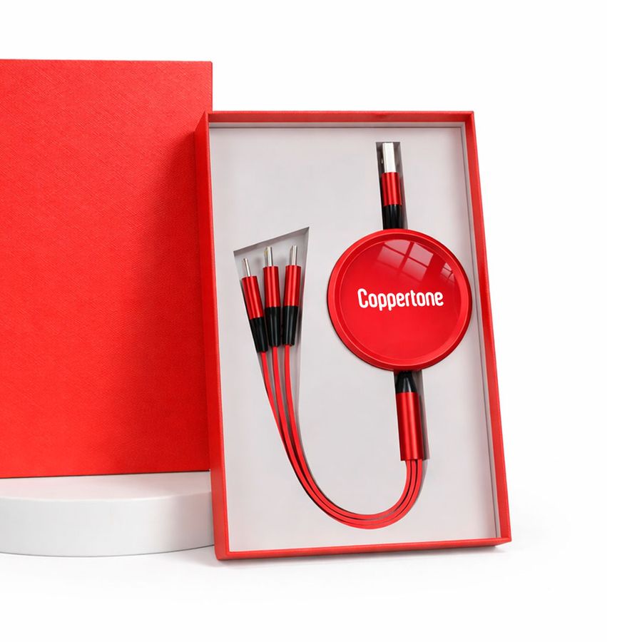 Soft Silicone 3-in-1 Charging Cables - Imprint Now - AUS