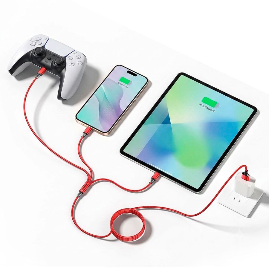 Nylon Braided 3-in-1 Charging Cables - Imprint Now - AUS